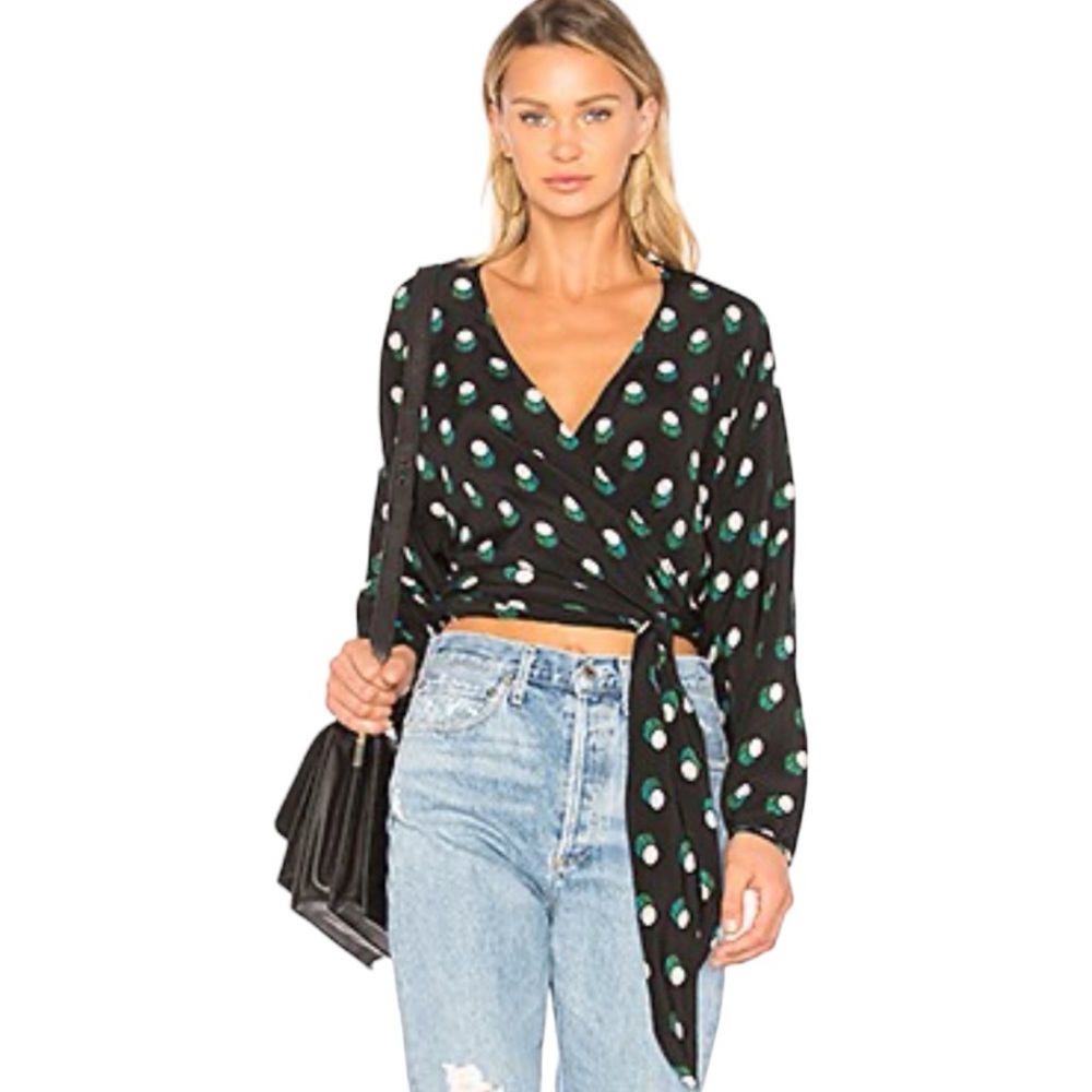 Diane von Furstenberg silk wrap blouse